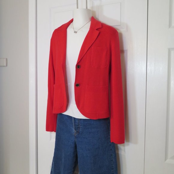 J CREW - Wool red knitted jacket - Picture 5 of 10